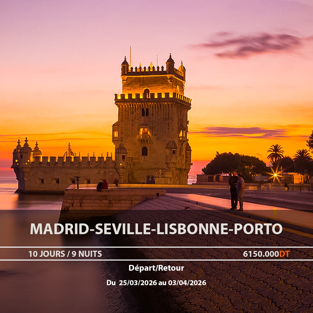 Madrid- Seville – Lisbonne - Porto